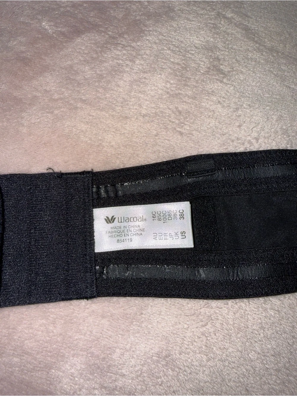 Wacoal strapless bra size 38C